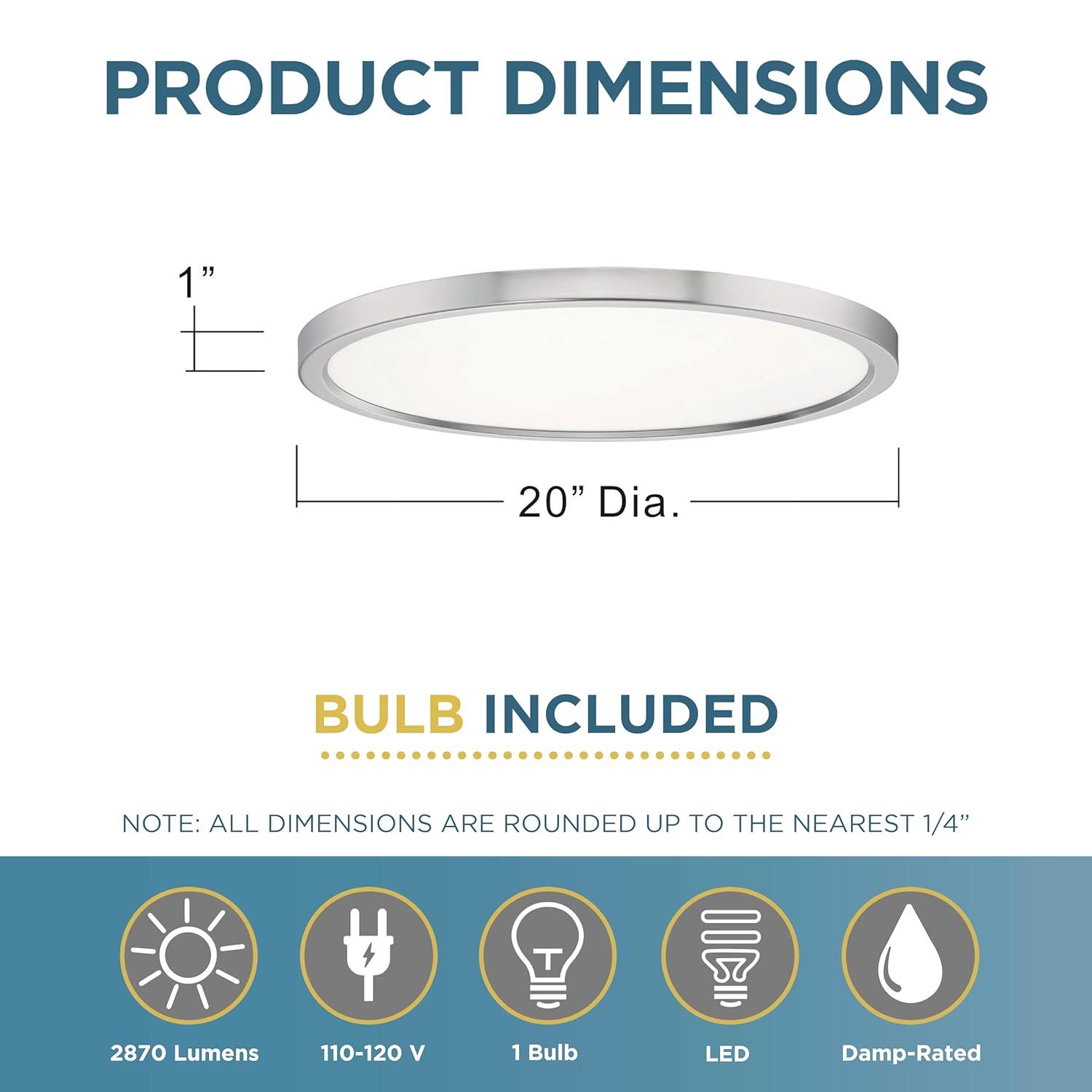 Quoizel Lighting Outskirts 1 - Light Flush Mount in  Brushed Nickel