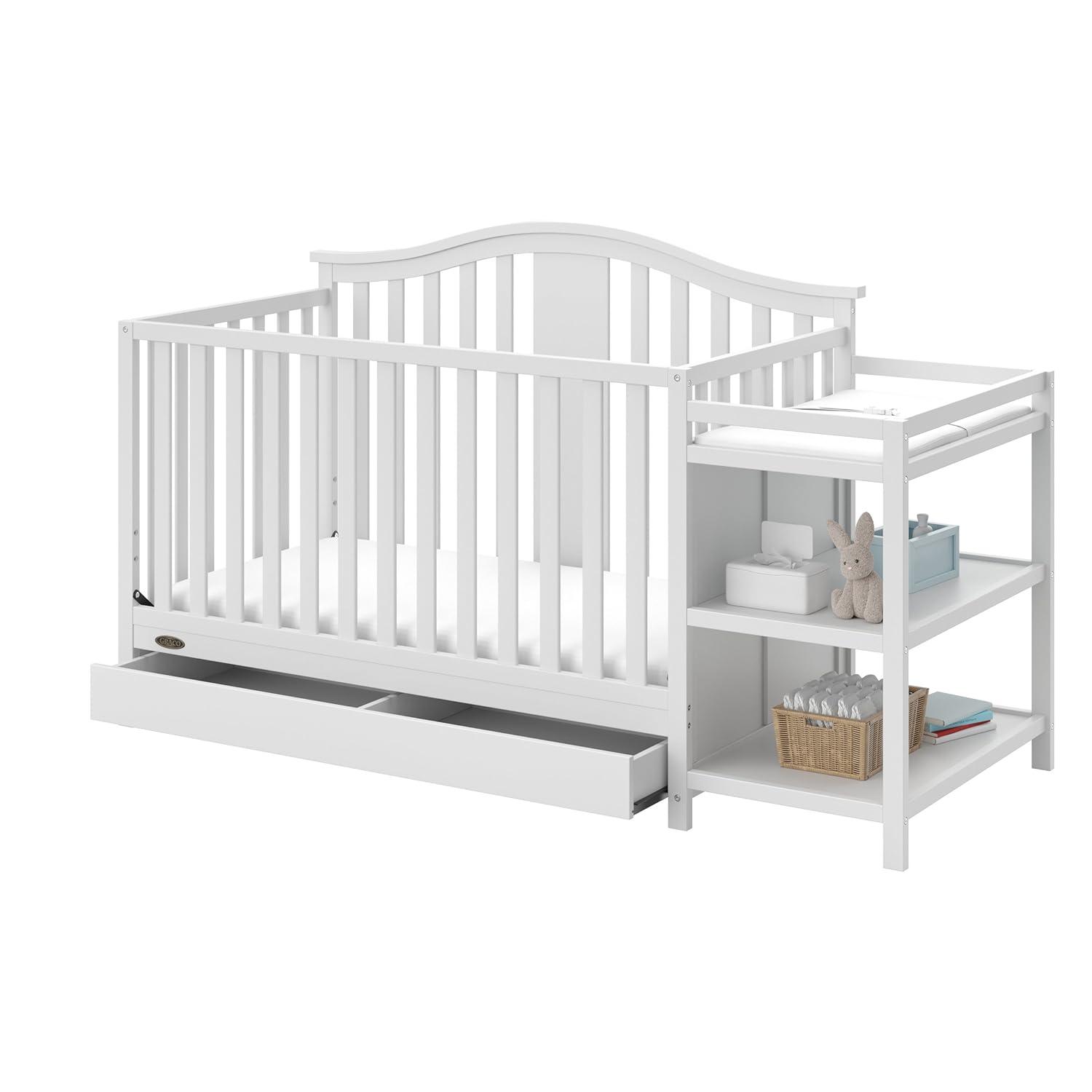 Graco Solano 5-in-1 Convertible Crib and Changer with Drawer