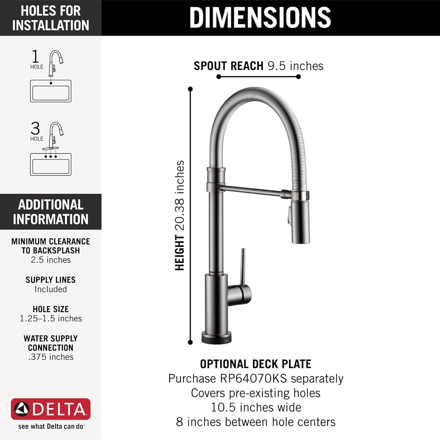 Trinsic Pro Pull Down Touch Single Handle Kitchen Faucet with Accessories