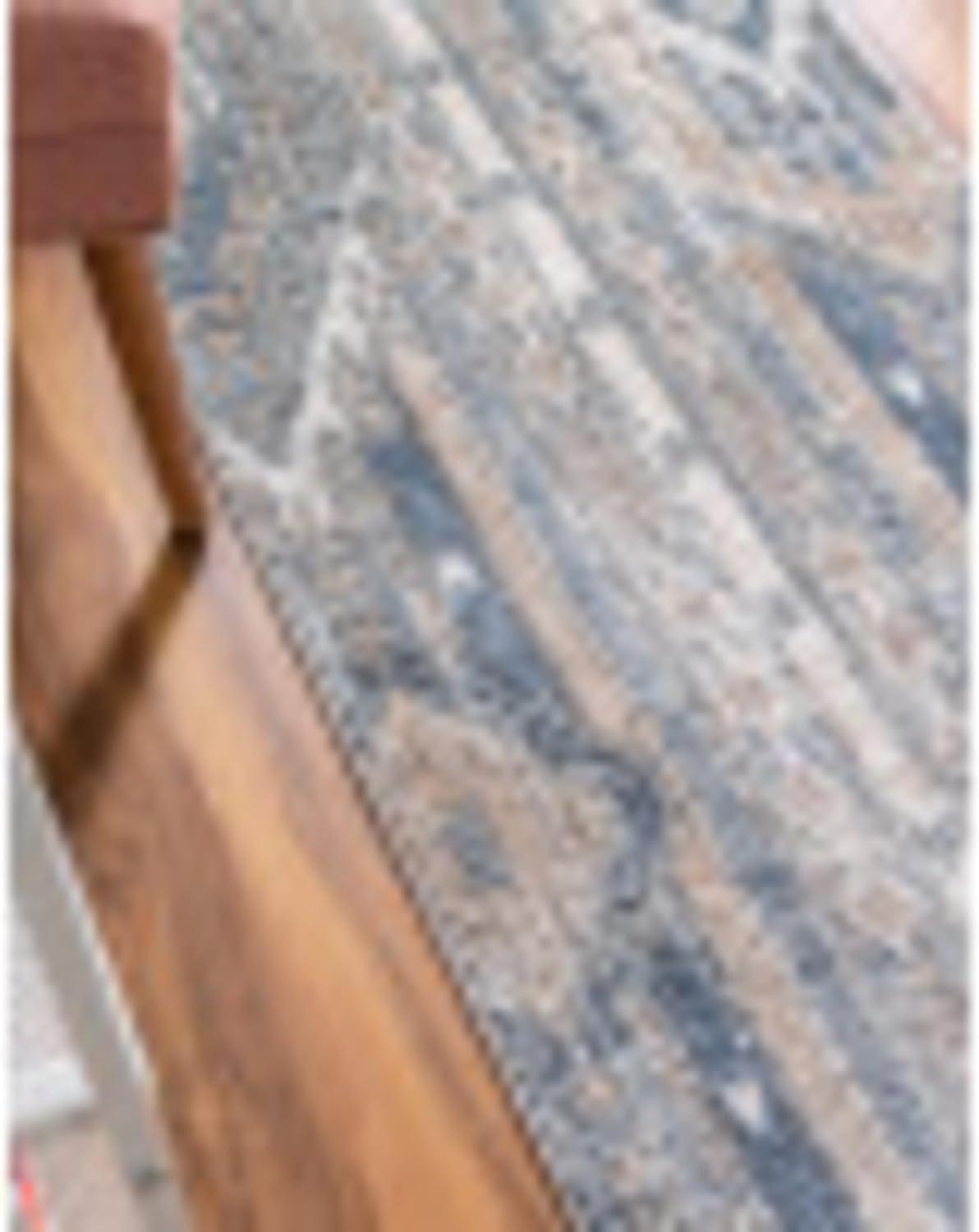 Unique Loom Portland Collection Area Rug - Orford (2' 2" x 12' Runner Navy Blue/Blue)