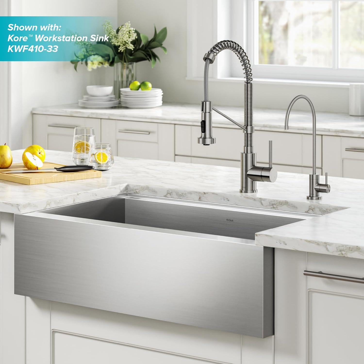 KRAUS Bolden Commercial Style 2-Function Single Handle Pull Down Kitchen Faucet