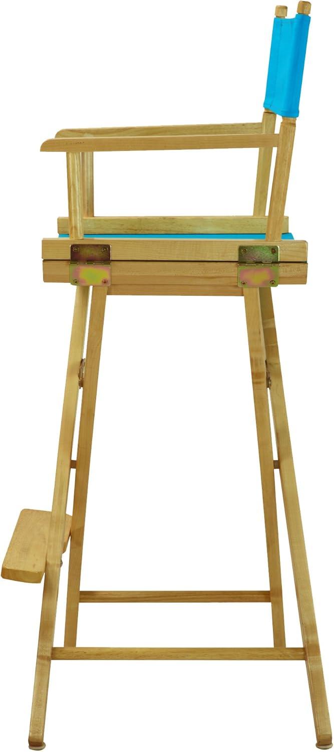 Casual Home 30" Director's Chair Natural Frame-Turquoise Canvas