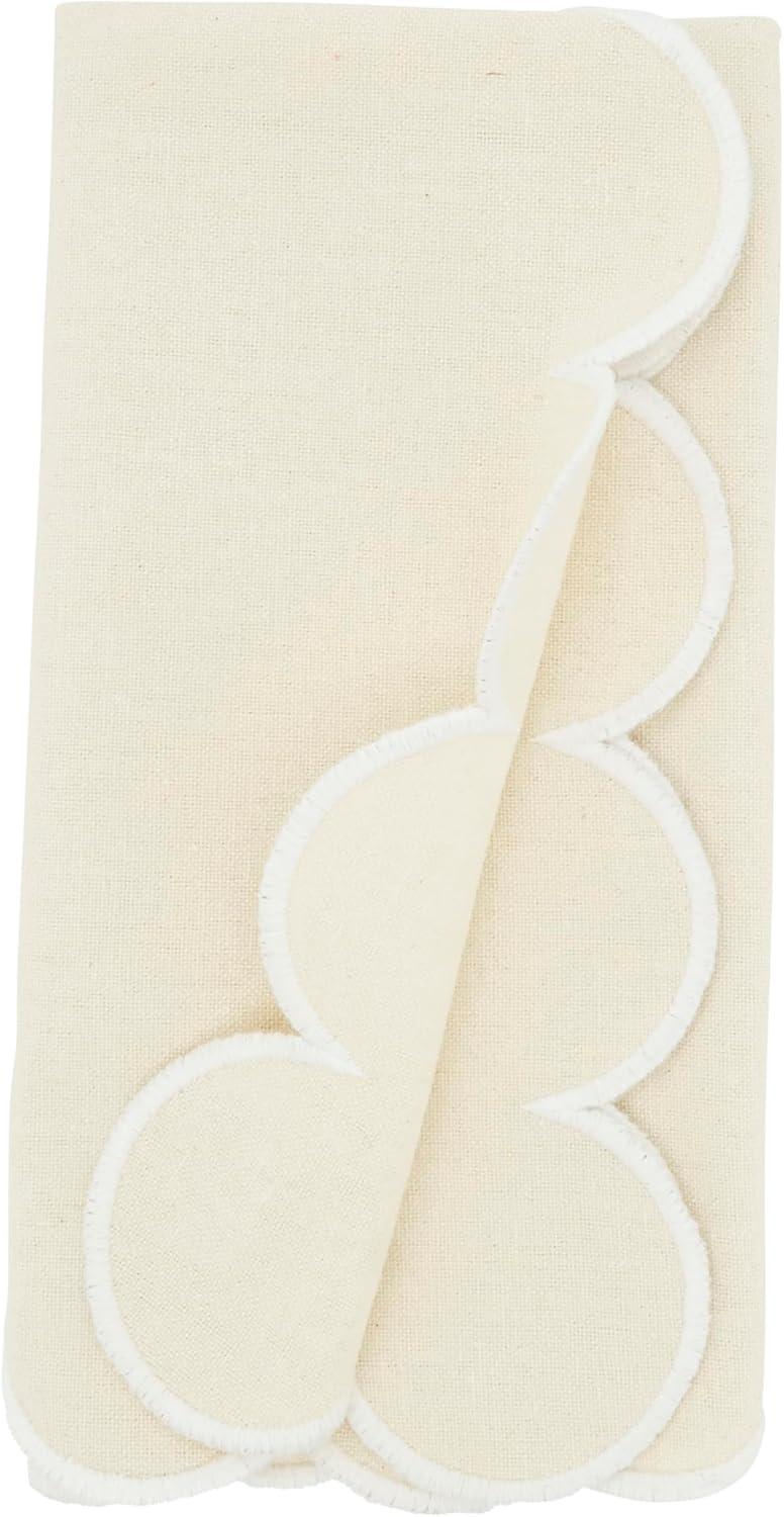 Saro Lifestyle Scalloped Hem Napkin (Set of 4)