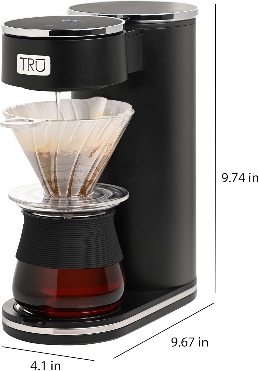 TRU Digital Control Pour Over Black 12-Cup Drip Coffee Maker