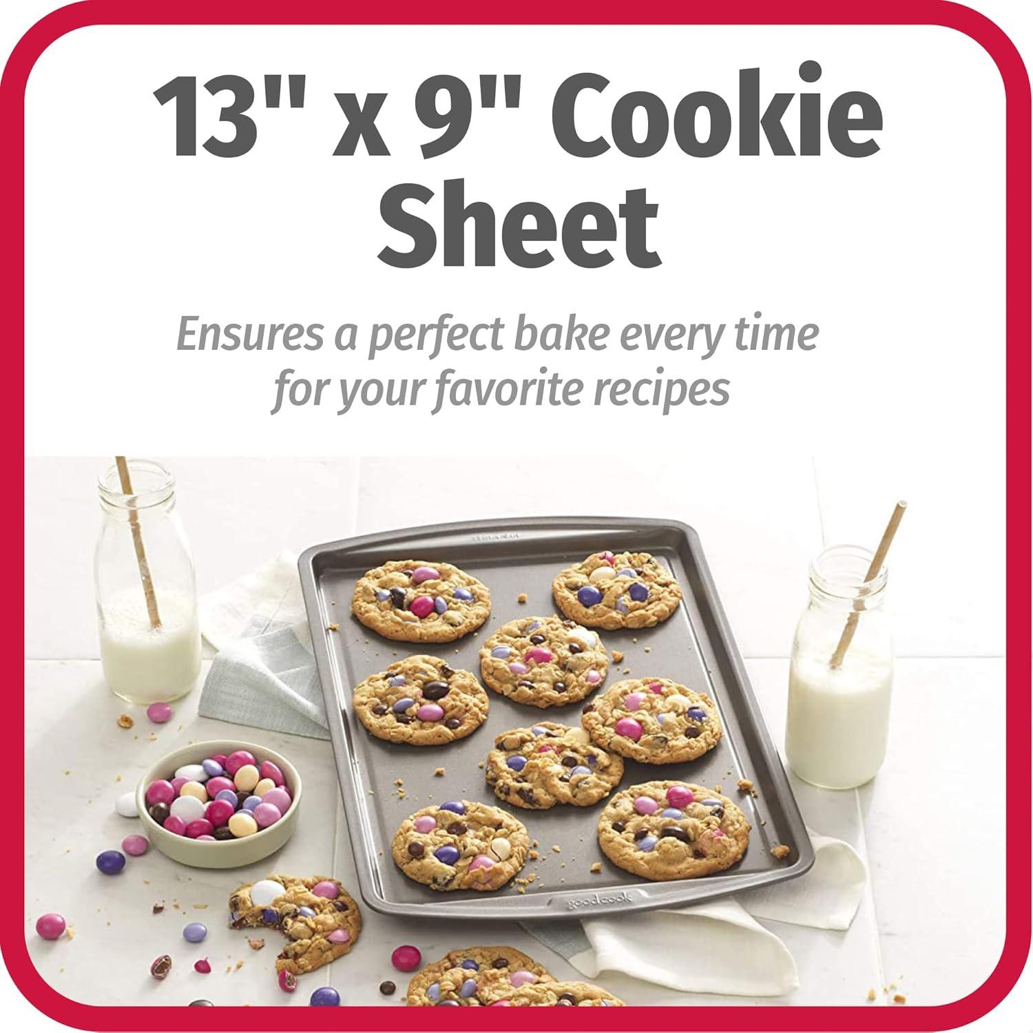 Goodcook Scratch-Resistant Nonstick Coating Baking Sheet, 13 Inch x 9 Inch,1 Pack