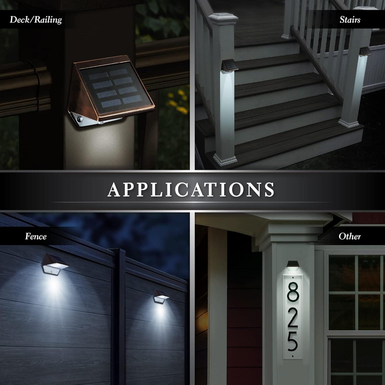 Solar Powered  Integrated LED Deck Light