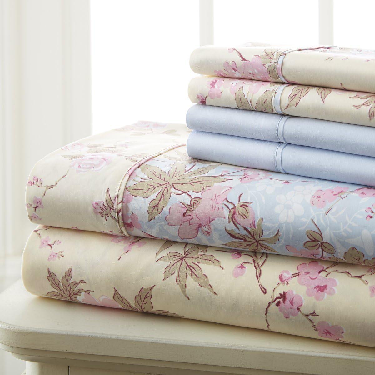 BrylaneHome 6-Pc Traditional Floral Sheet Set