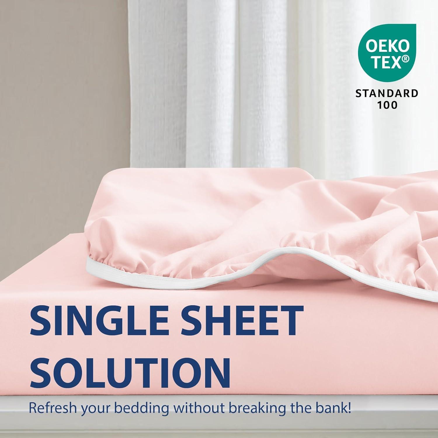 Swift Home 1800 Series 16 Inch Deep Microfiber Fitted Sheet