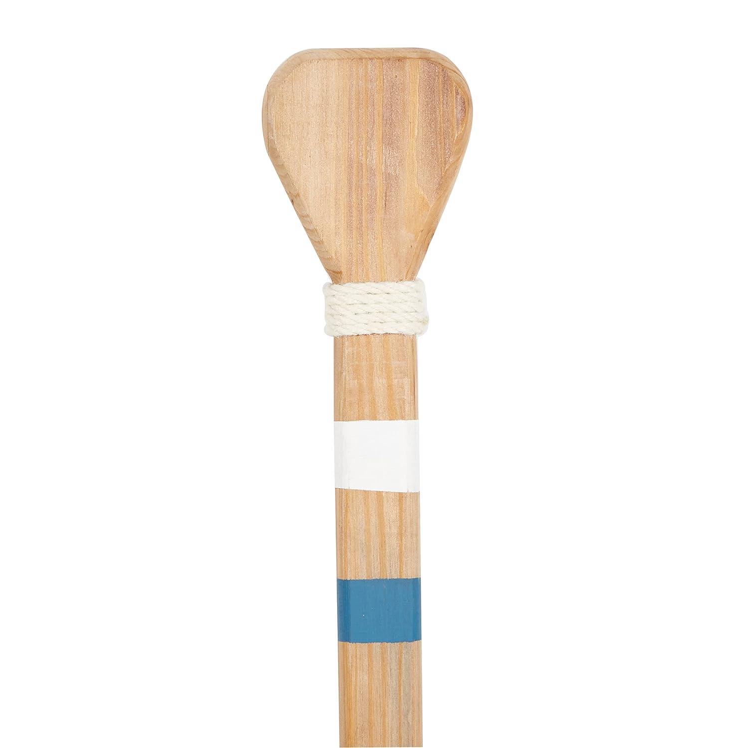 DecMode Multi Colored Wood Novelty Canoe Oar Paddle Wall Decor with Arrow and Stripe Patterns (2 Count)