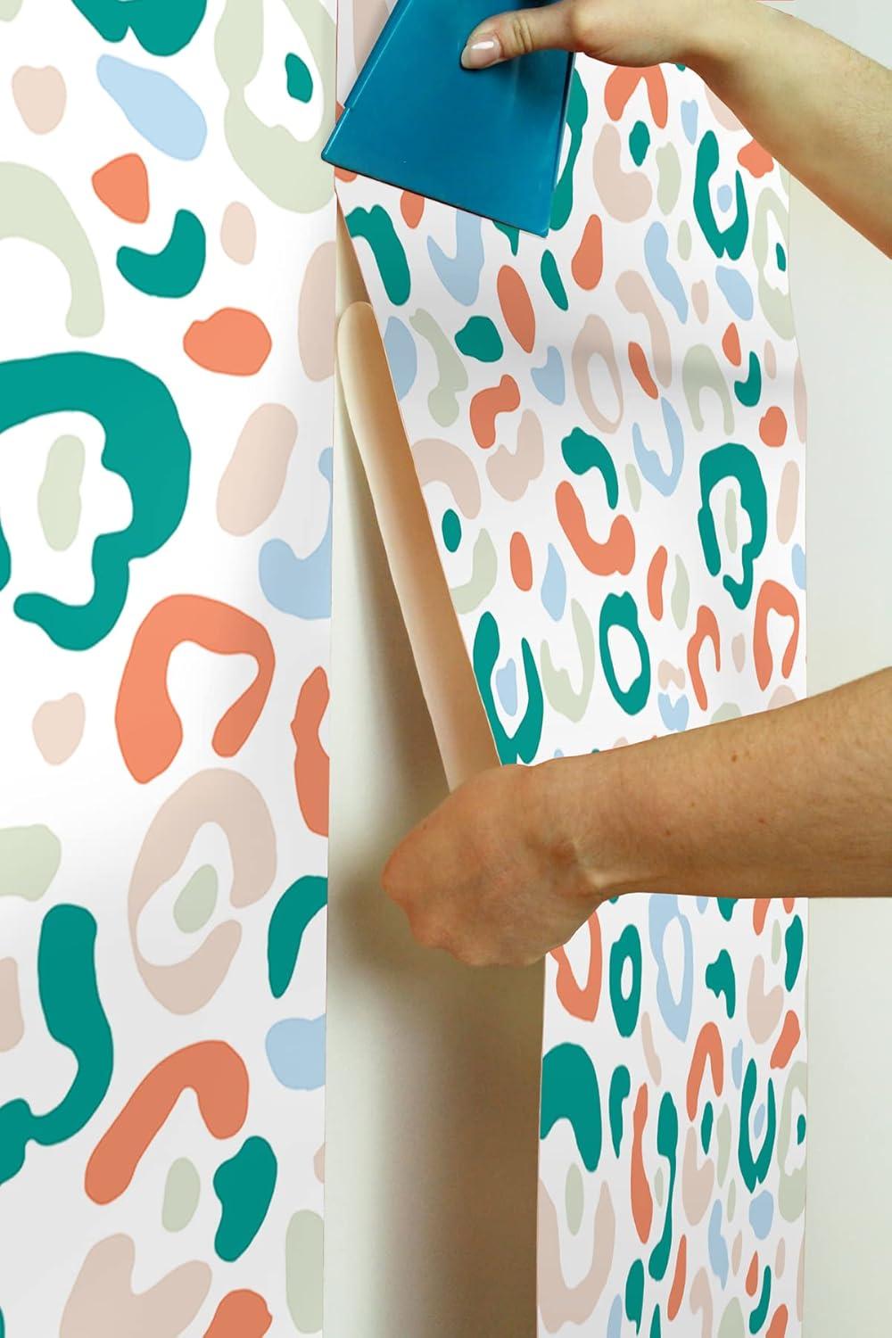 Aelfie Multi Warm Leopard Spots Peel & Stick Wallpaper