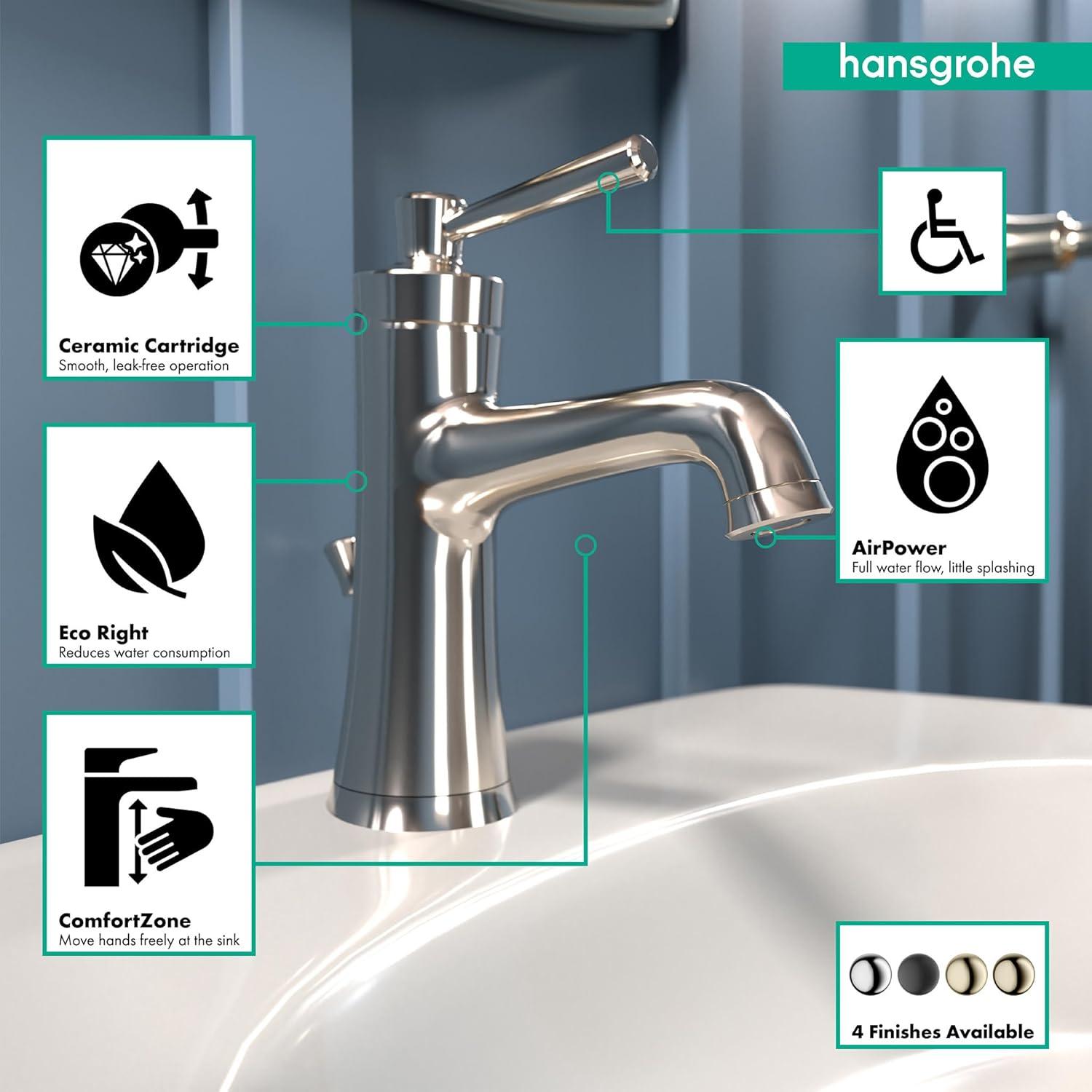Joleena Single-Hole Faucet 100 with Pop-Up Drain, 0.5 GPM