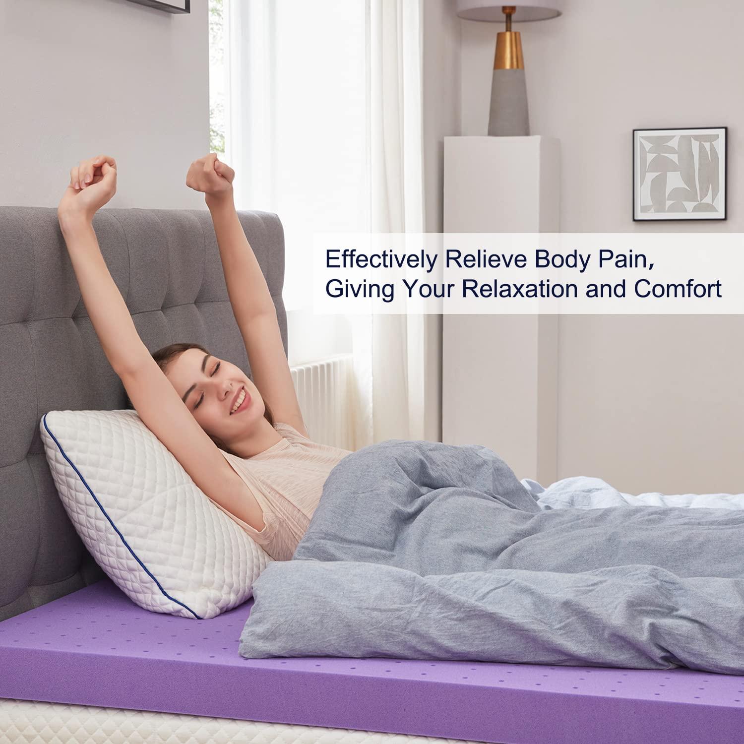 SINWEEK Mattress Topper Twin XL, 2 Inch Gel Memory Foam Mattress Topper College Dorm Ventilated Soft Mattress Pad, Bed Topper, CertiPUR-US Certified