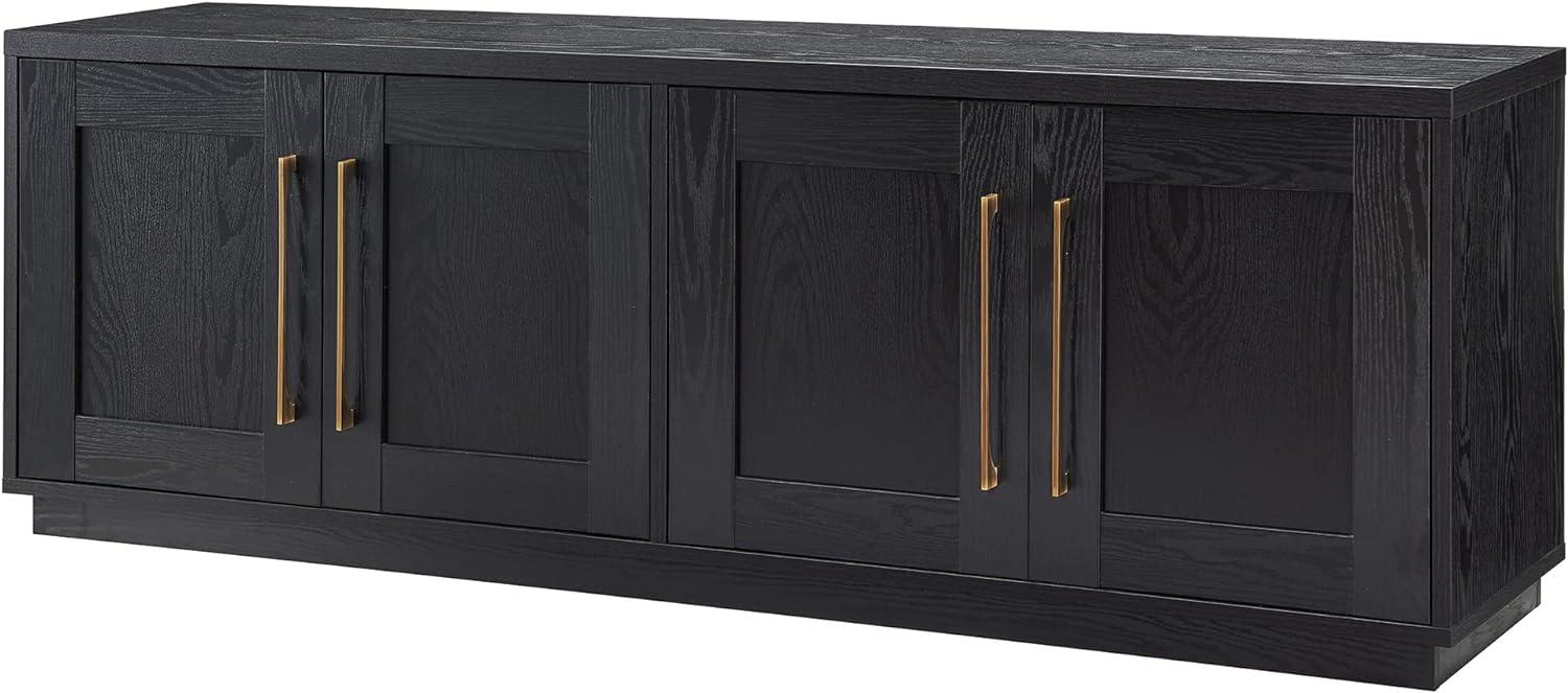 Evelyn&Zoe Tillman Rectangular TV Stand for TV's up to 75", Black Grain