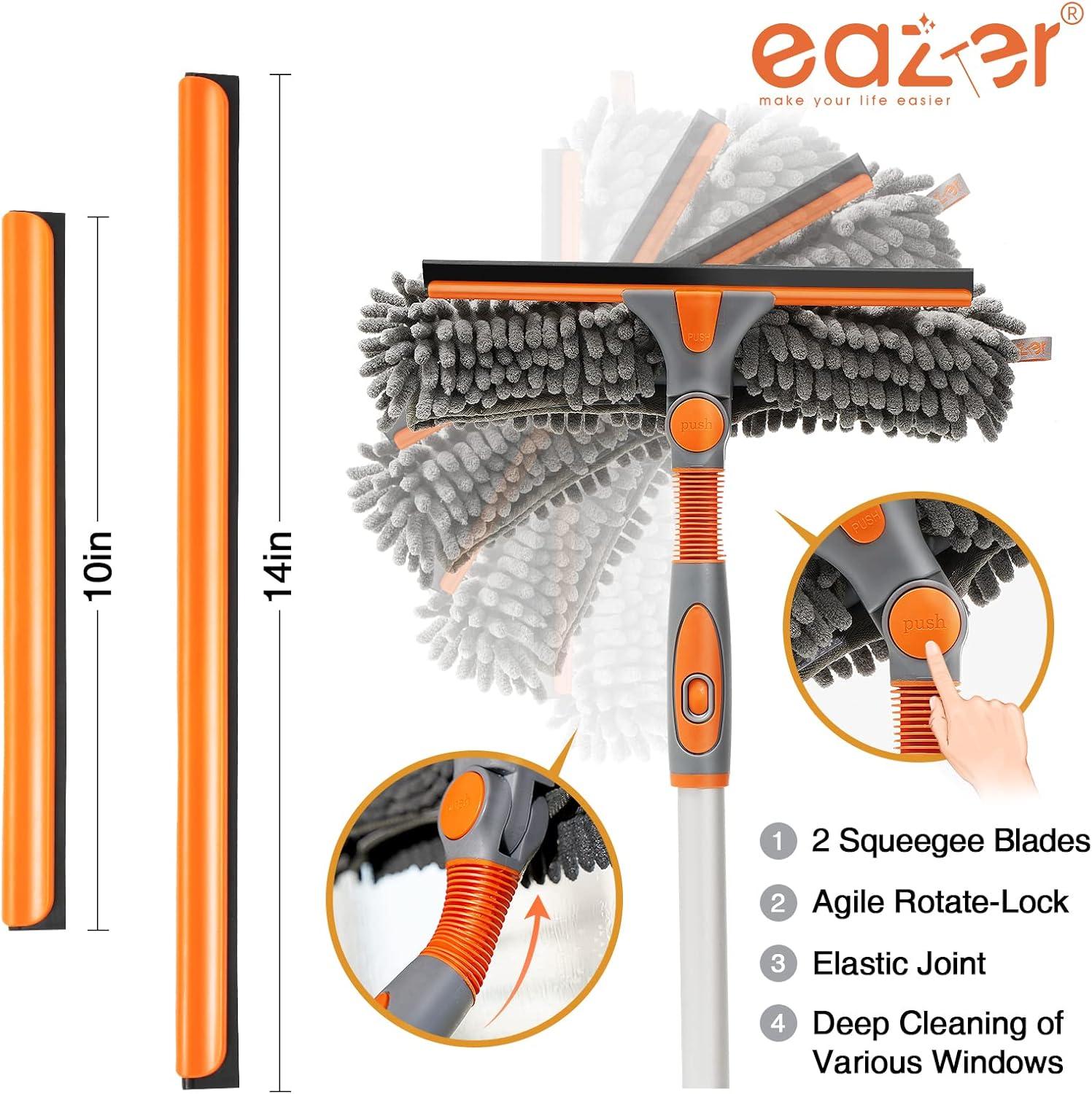 Adjustable Aluminum and Rubber Window Cleaning Squeegee Kit