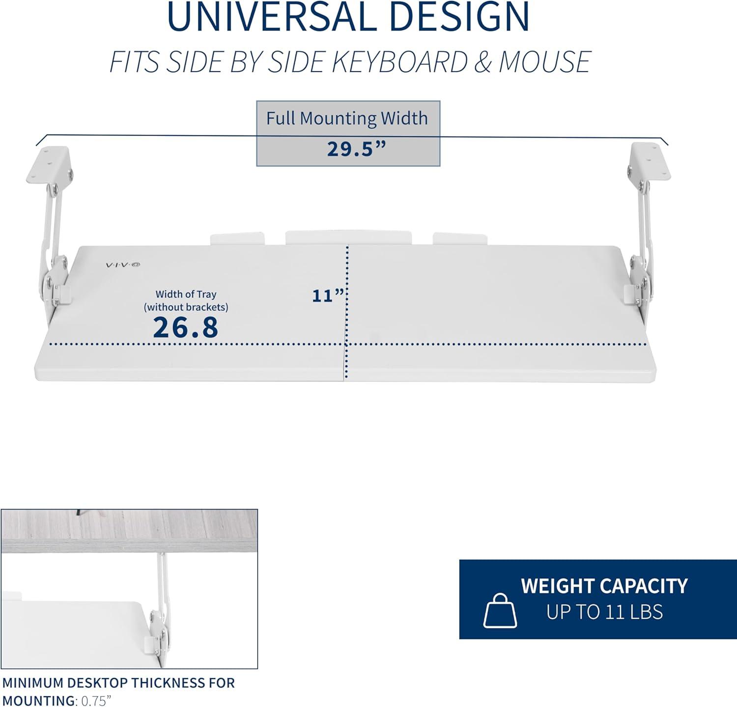 2.2'' H x 26.8'' W Keyboard Tray/Drawer