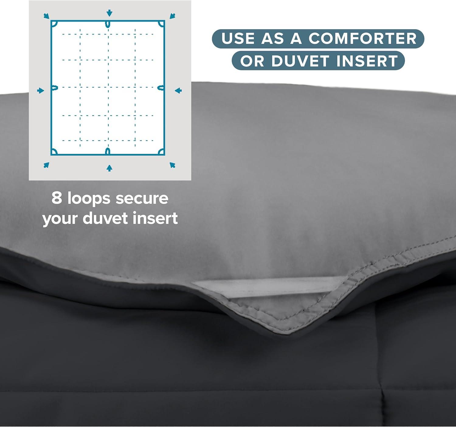 Bare Home Premium Ultra Soft Modern & Contemporary Box Stitch Comforter