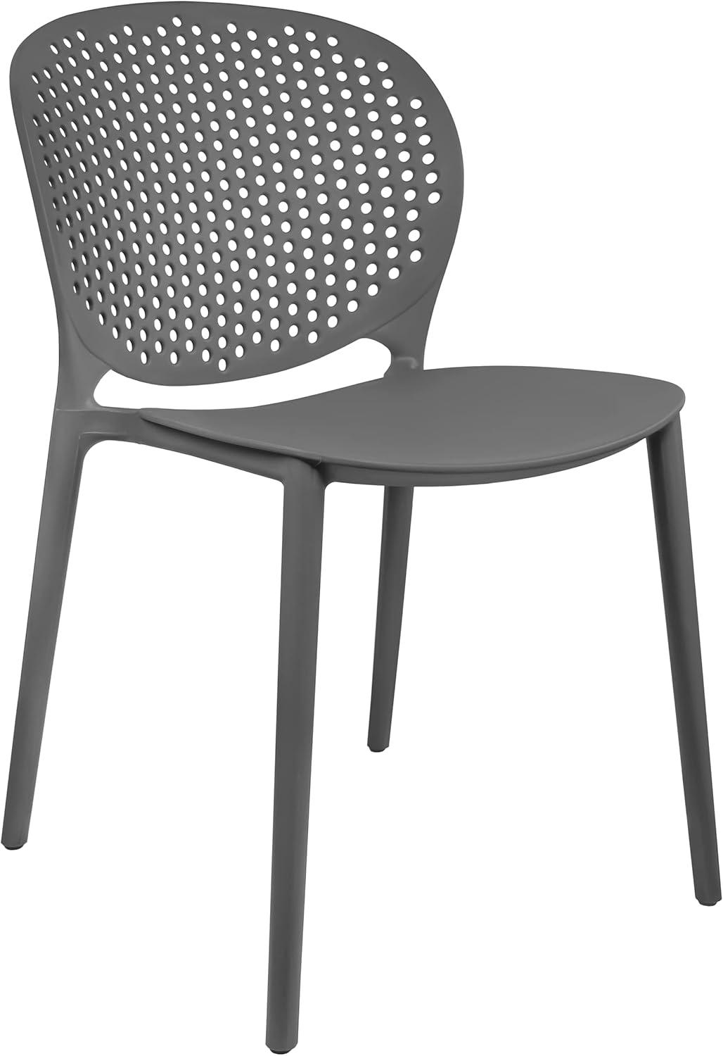 2xHome Outdoor Stacking Dining Side Chair (Set of 2)