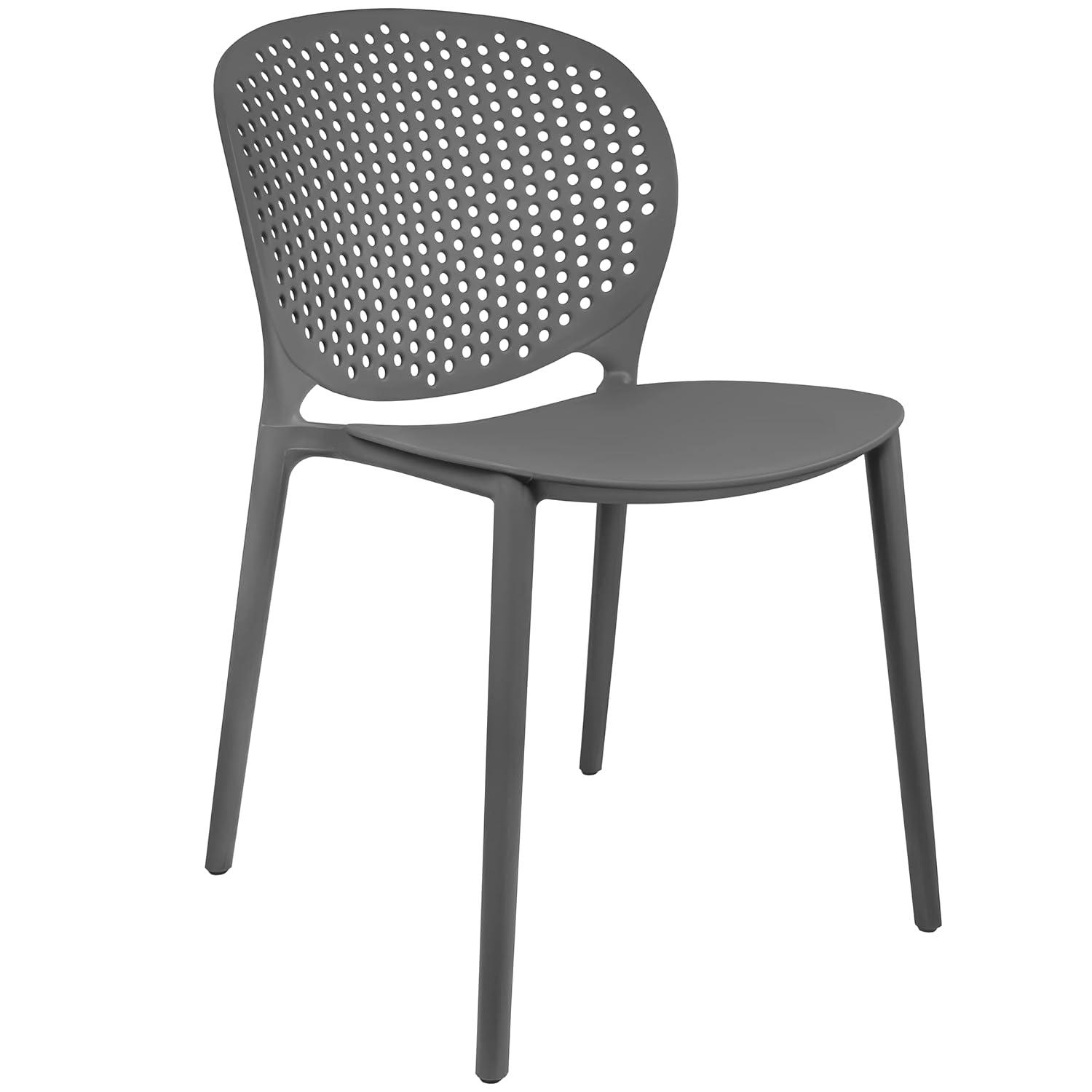 2xHome Outdoor Stacking Dining Side Chair (Set of 2)