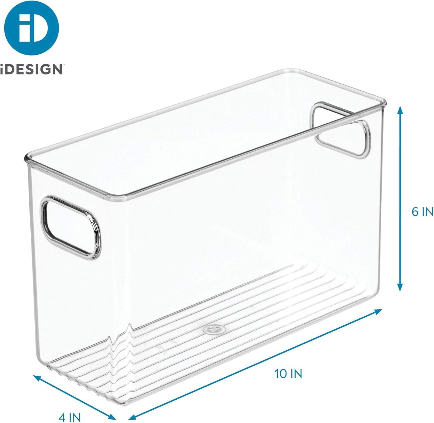 Clear Medium Plastic Bathroom Storage Bin