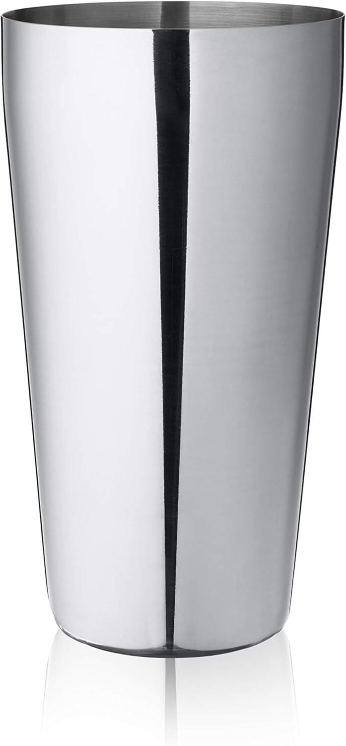 True 3-Piece Barware Set with 7 Cocktail Recipes and Measurements Printed on Mixing Glass, Glass and Stainless Steel, Multicolor