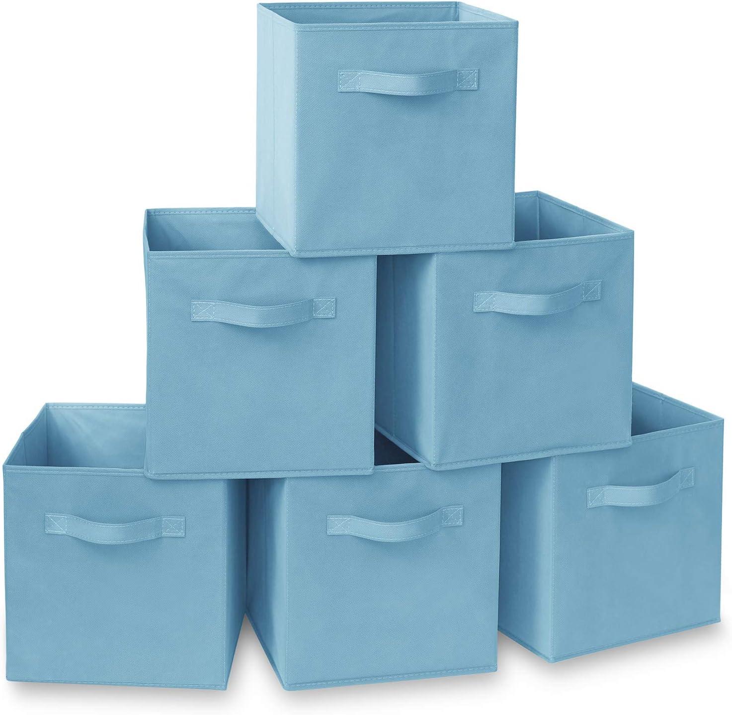 10.5" L x 10.5" W x 11" H Collapsible Fabric Cube Storage Bins