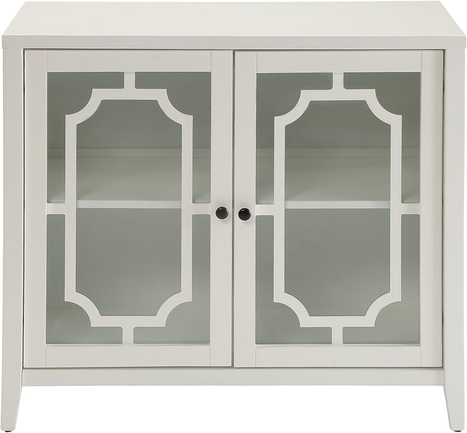 Acme Furniture Ceara Decorative Storage Cabinet White Finish