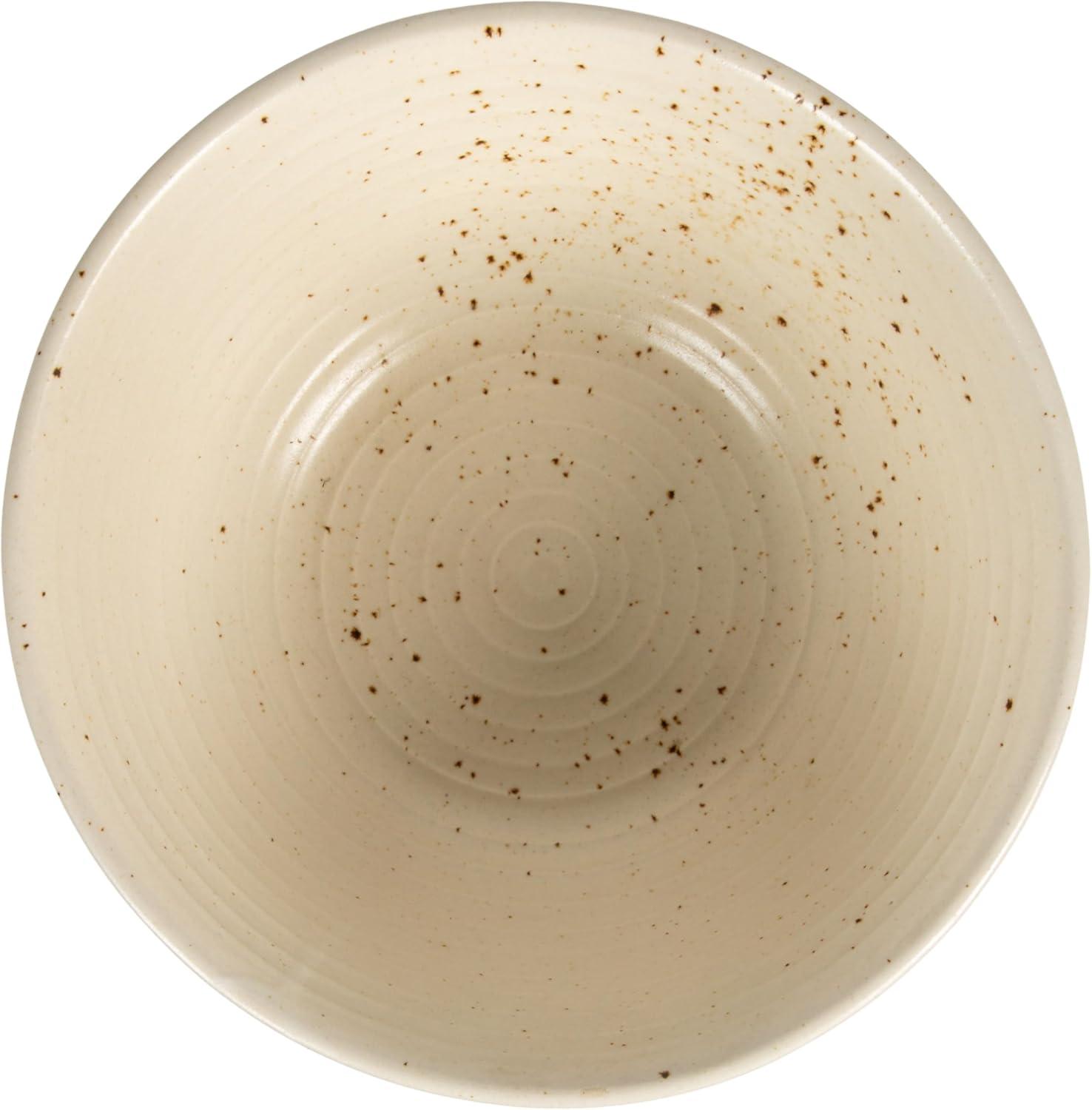 Creative Co-Op Farmhouse Stoneware Bowl, White Speckled Glaze