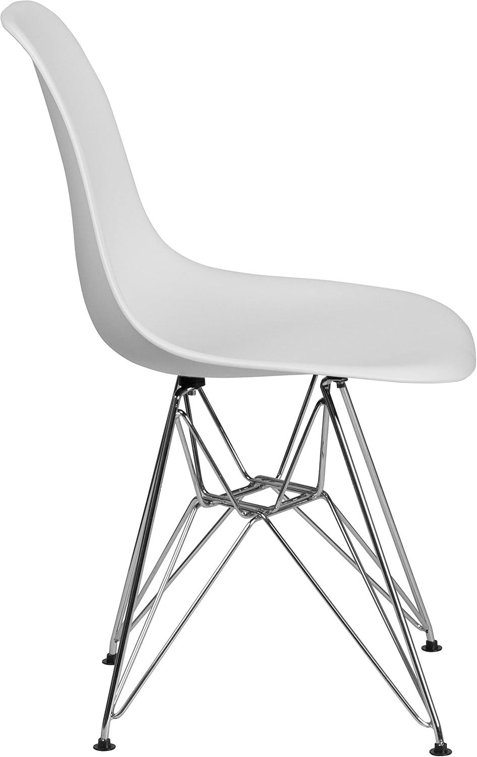 Flash Furniture Elon Series Plastic Chair with Chrome Base