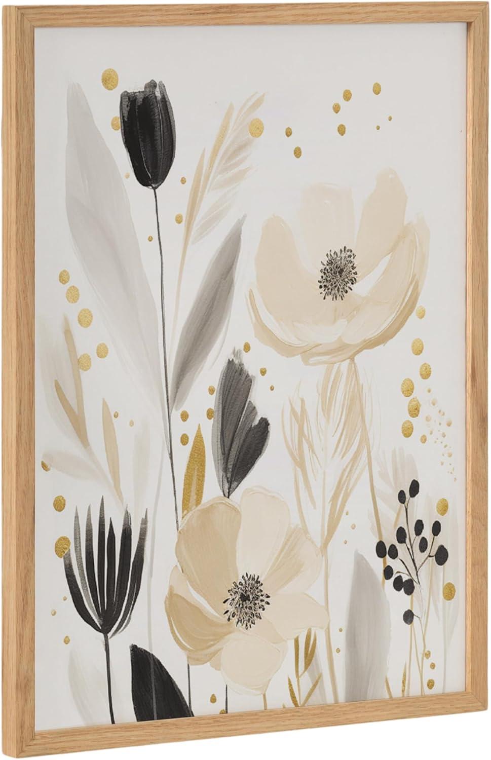 Kate & Laurel All Things Decor 12"x16" Gallery Modern Muted Cottage Floral Abstract Print by The Creative Bunch Studio Natural