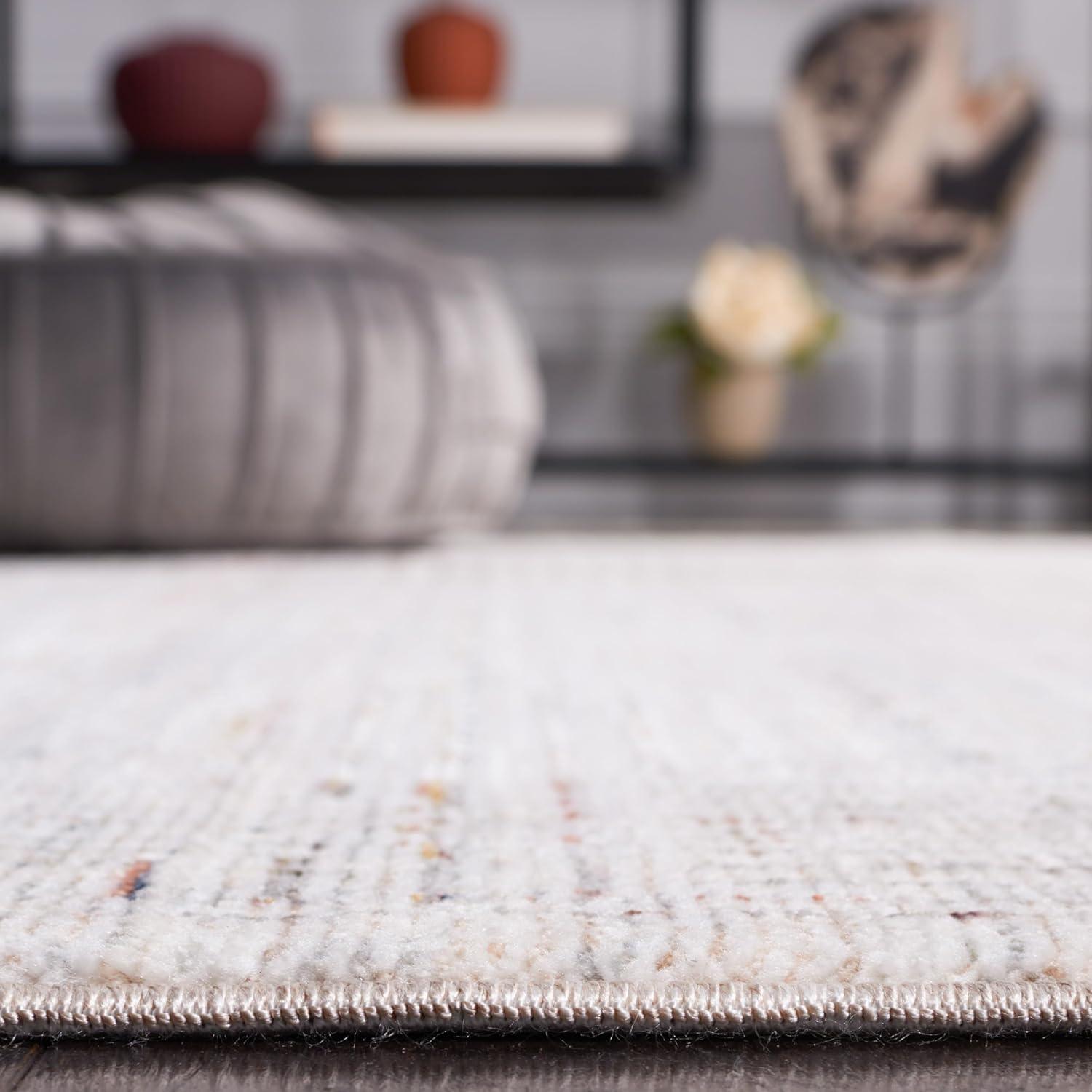 Harlow HAR105 Power Loomed Area Rug - Ivory Grey/Rust - 8'x10' - Safavieh.