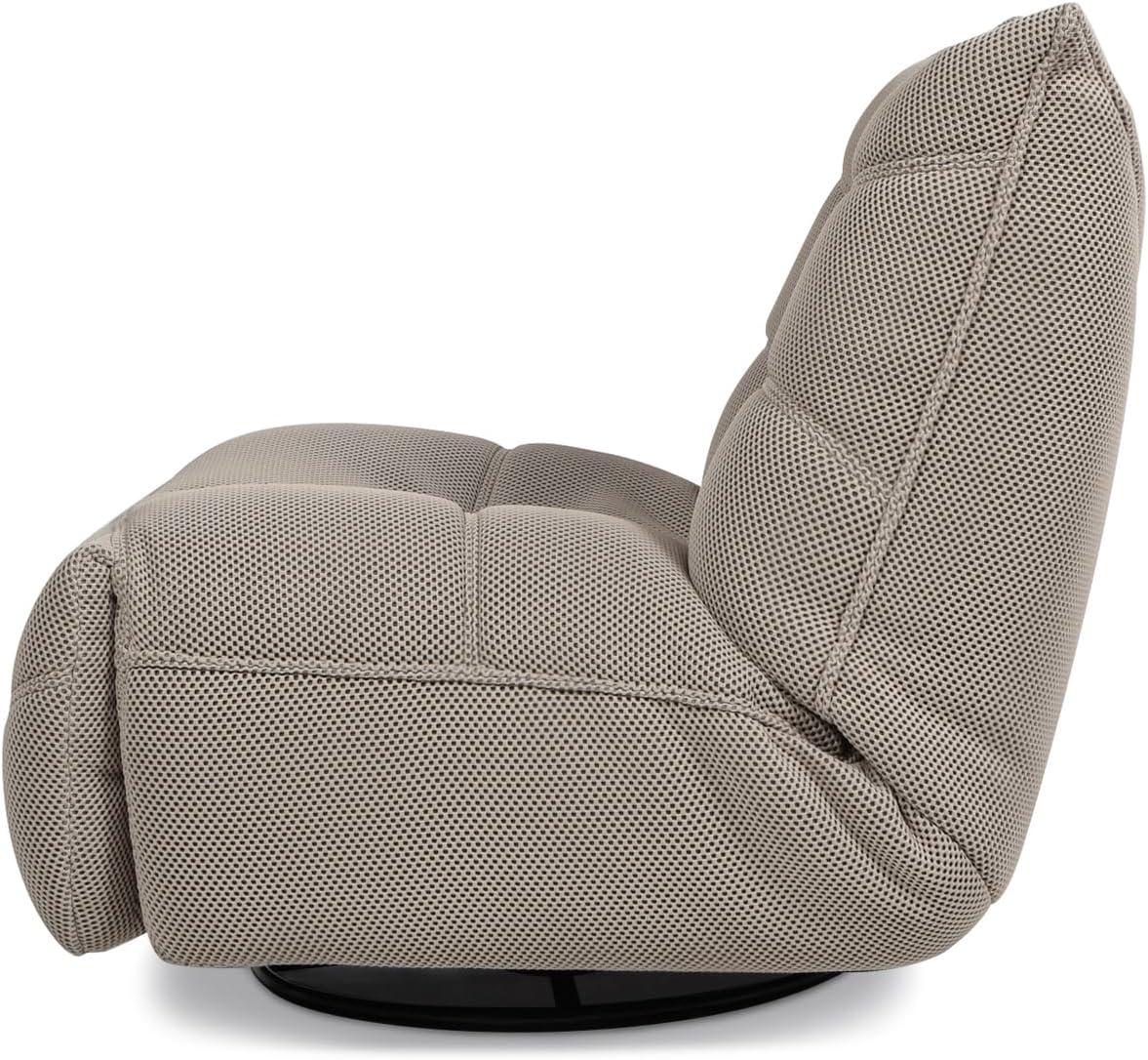 Jennifer Taylor Home Rearden 35.5" Swivel Glider Manual Recliner Armless Lounge Chair, Cement Gray 3D Tech Mesh