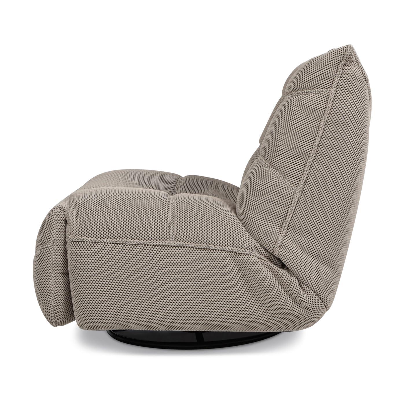 Jennifer Taylor Home Rearden 35.5" Swivel Glider Manual Recliner Armless Lounge Chair, Cement Gray 3D Tech Mesh