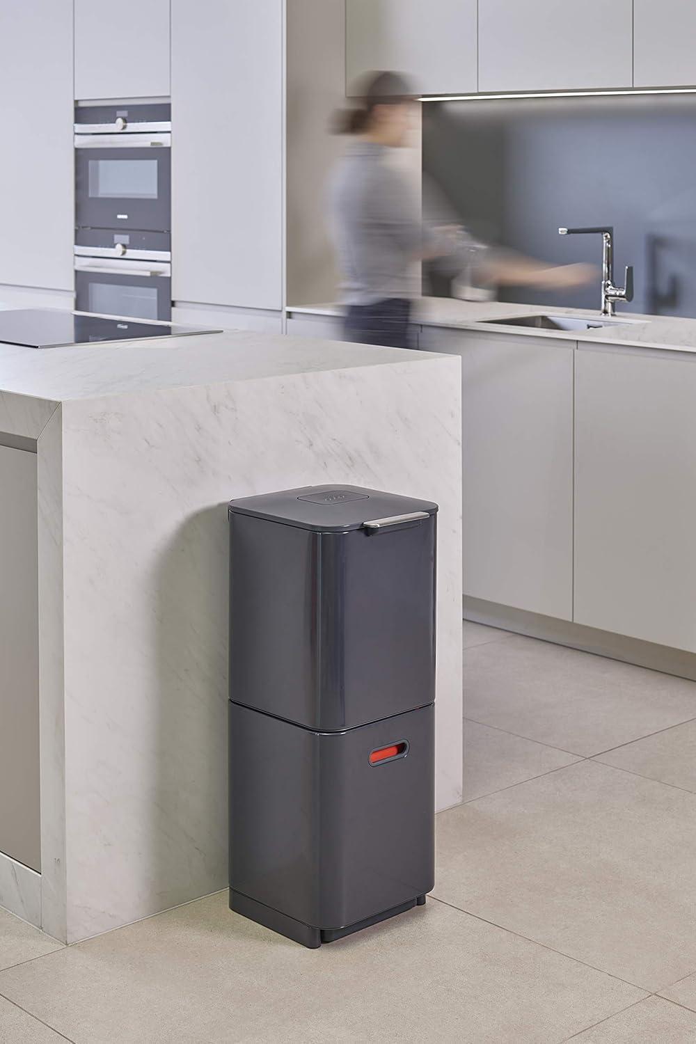 Joseph Joseph Totem Waste & Recycling Dual Kitchen Trash Can