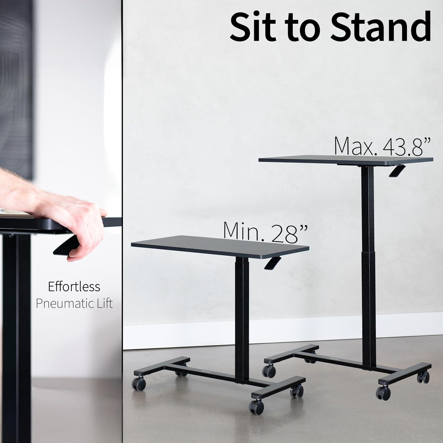 Vivo 26.4'' H x 31.5'' W Laptop Cart