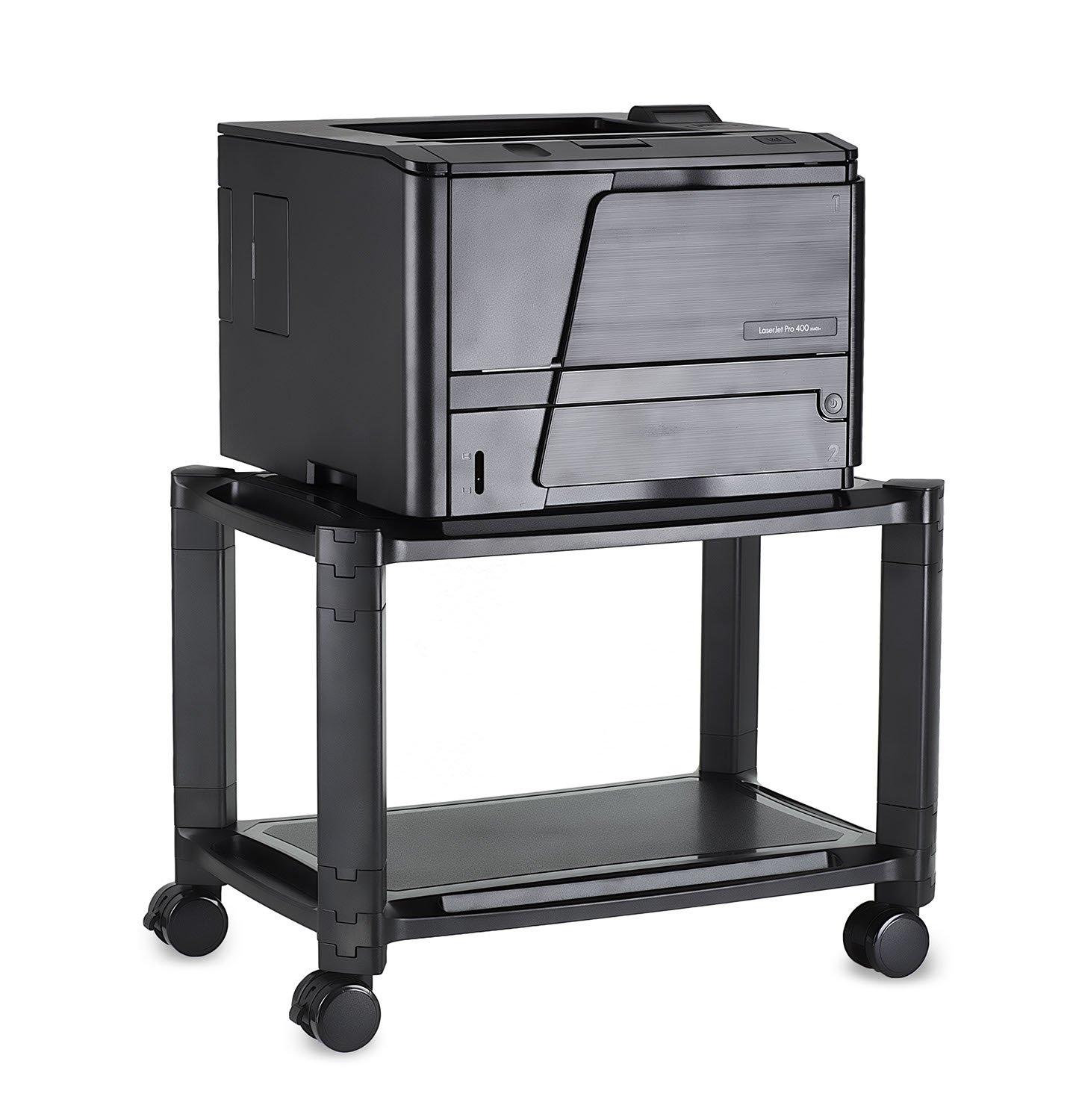 Mount-it Mount-It! Height Adjustable Under Desk Printer Stand with Wheels, Rolling Printer Cart