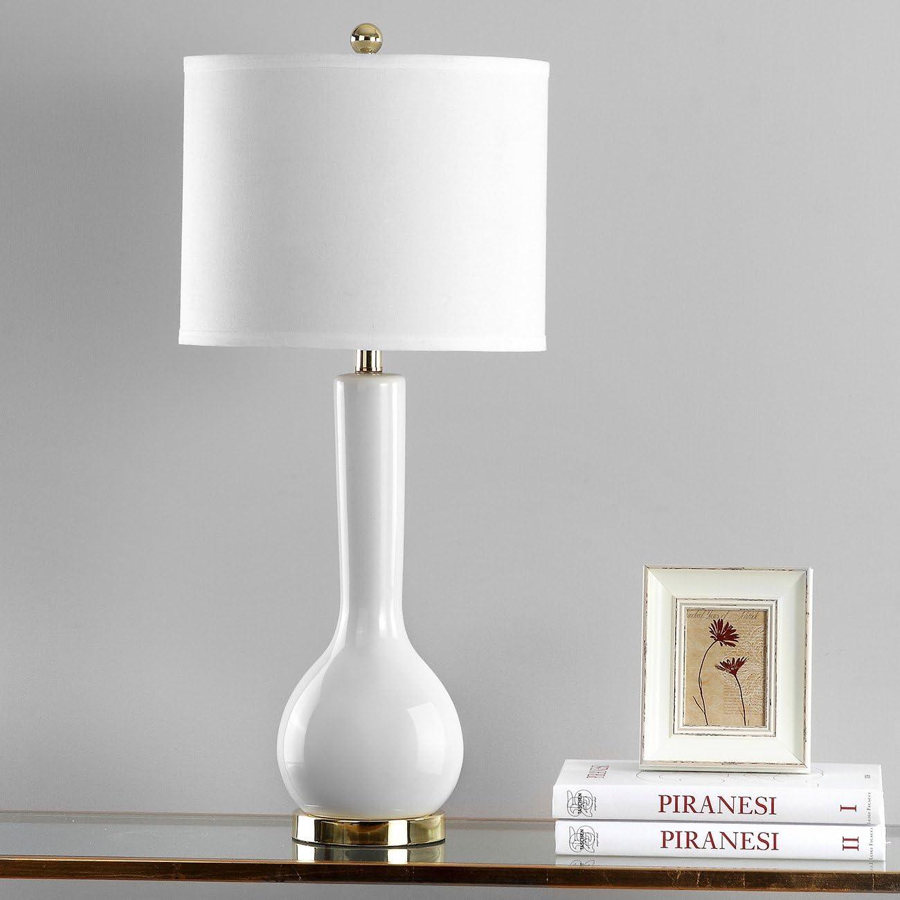 Mae Long Neck Table Lamp - 30.5 Inch Height - LIT4091 - White - Safavieh