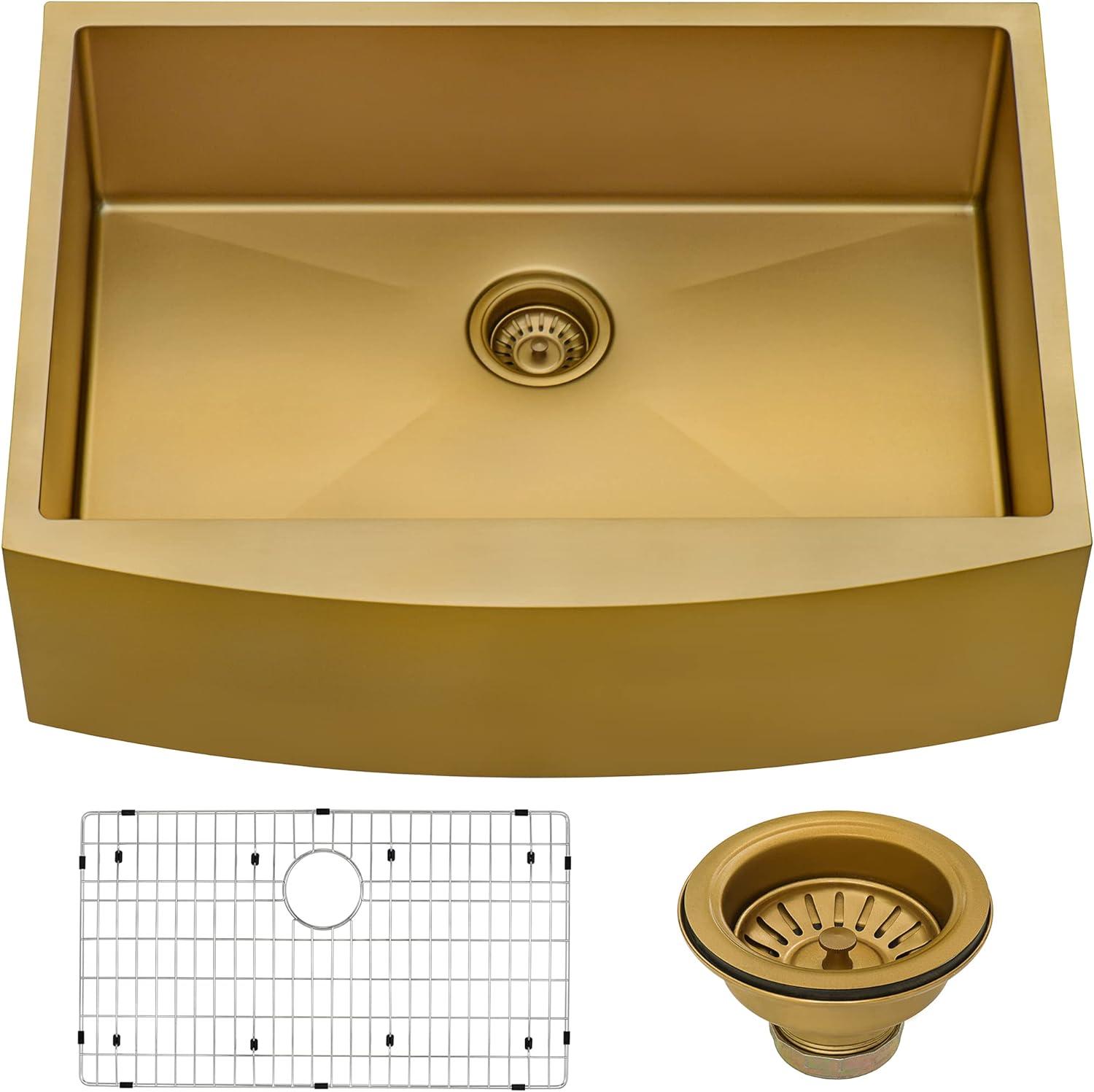 Ruvati 33-inch Apron-Front Farmhouse Kitchen Sink -Stainless Steel