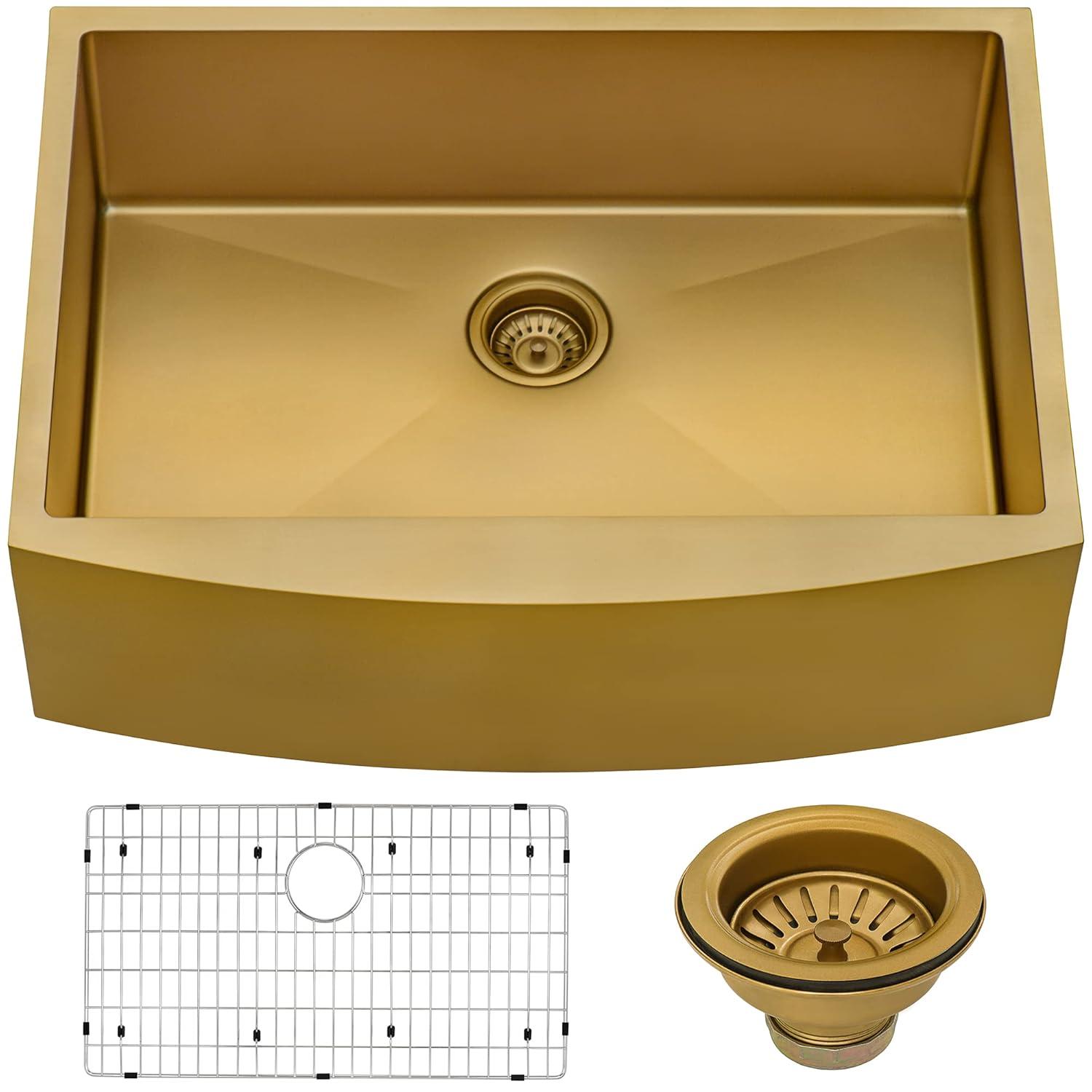 Ruvati 33-inch Apron-Front Farmhouse Kitchen Sink -Stainless Steel