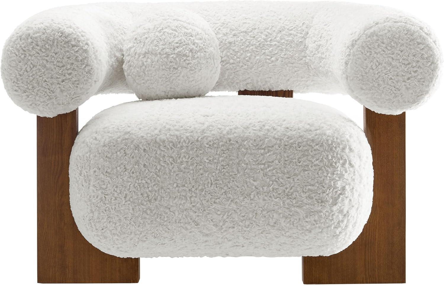 Modway Jace Faux Fur Fabric Accent Chair