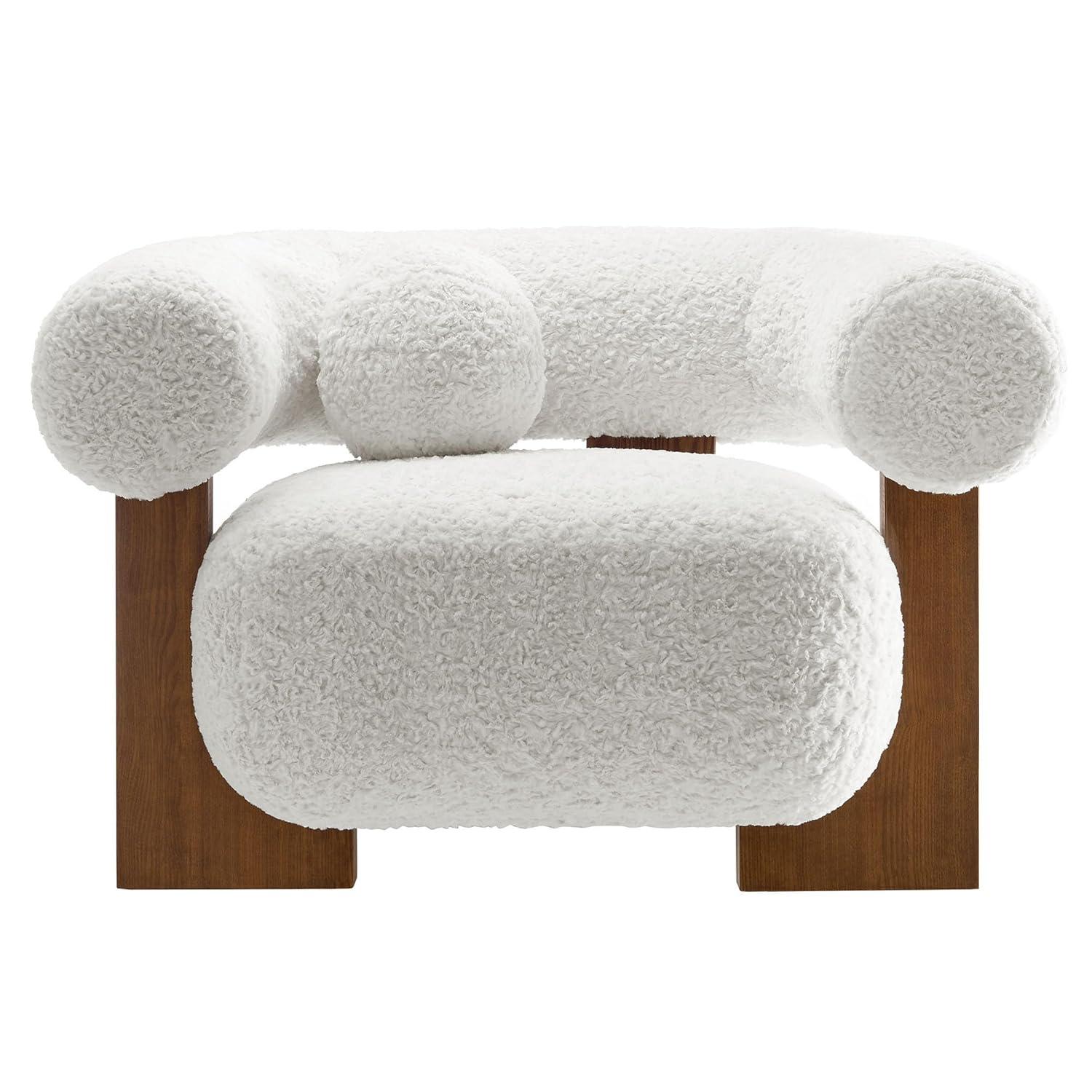 Modway Jace Faux Fur Fabric Accent Chair