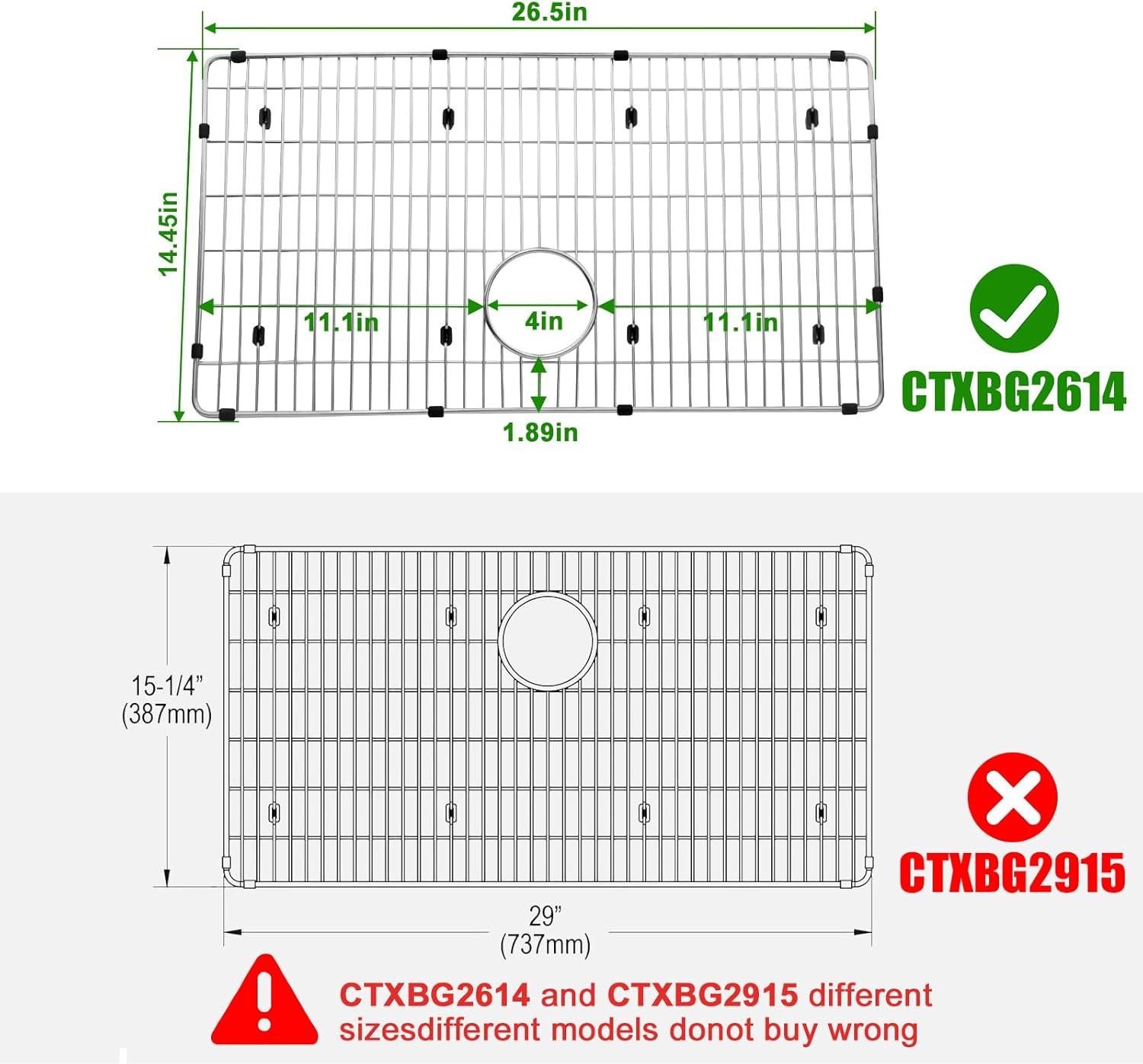 Elkay Crosstown Stainless Steel 26-3/8" x 14-3/8" x 1-1/4" Bottom Grid