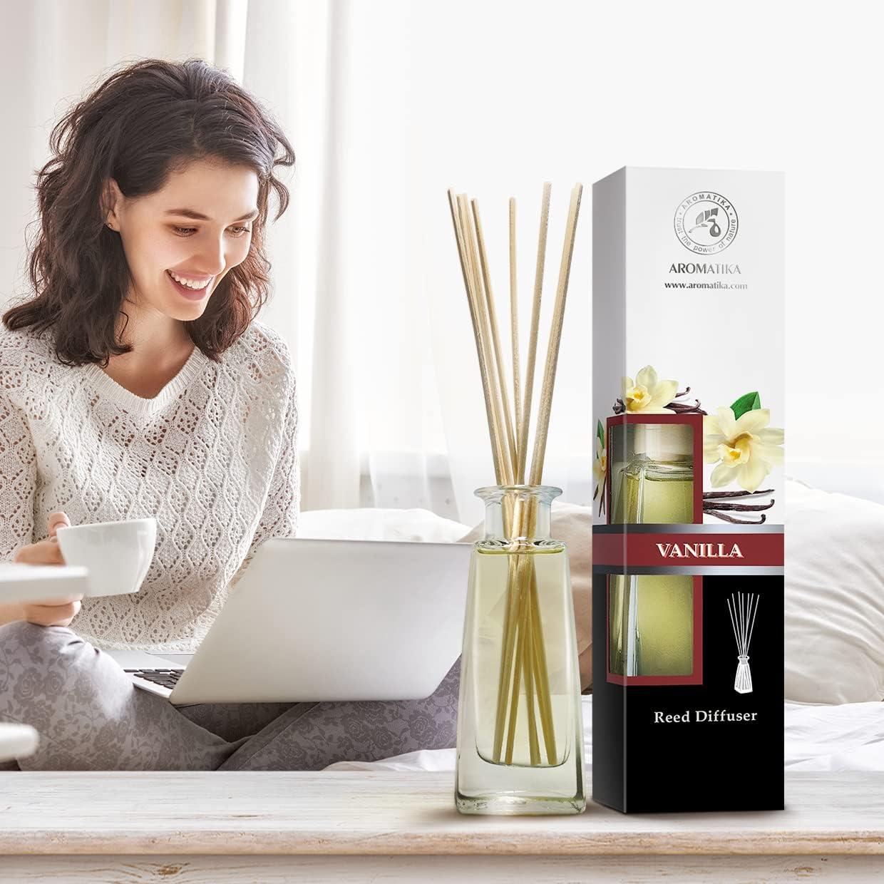 AROMATIKA Vanilla Essential Oil Alcohol Free 100% Pure Therapeutic for Diffuser, Humidifier, Aromatherapy, Sleep, Relax Room Air Fresheners Perfect Gifts - Vanilla Essential Oil 3.4oz