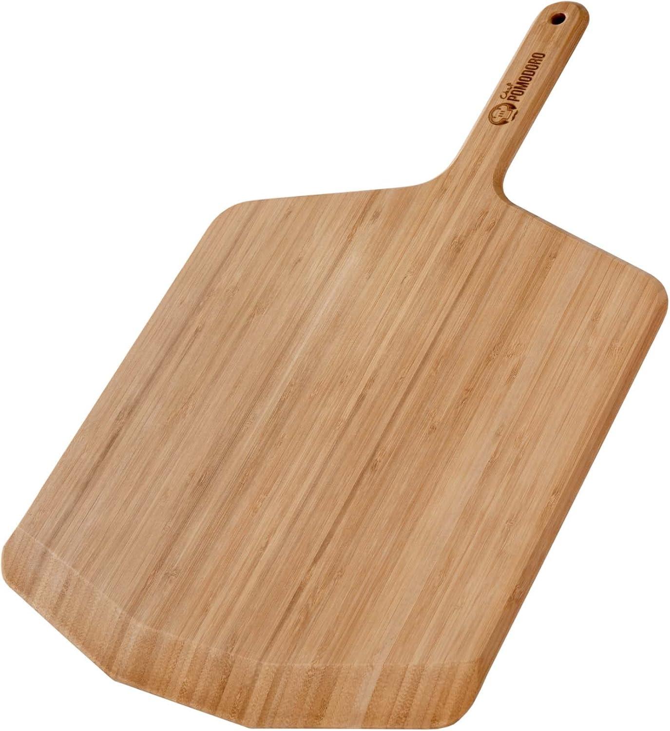 14-inch Large Bamboo Pizza Peel, Wooden Pizza Paddle , Pizza Spatula and Serving Board 23 x 14 inch