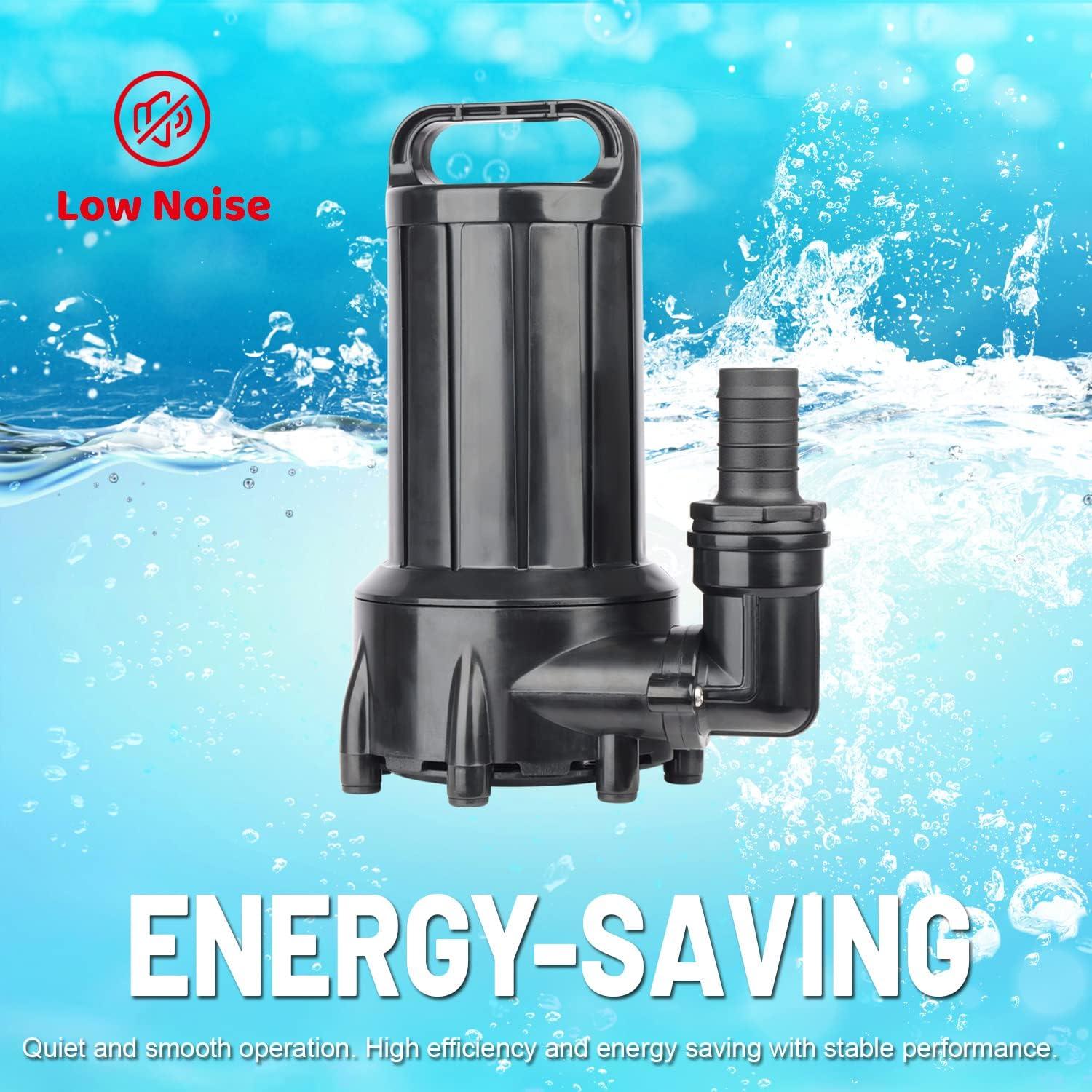 Large Black Submersible Pond Pump with Ceramic Impeller