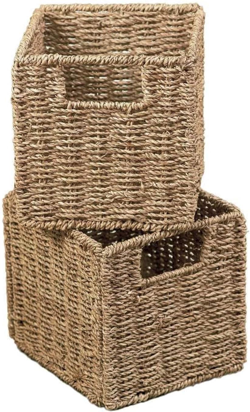 The Lakeside Collection Set of 2 Seagrass Storage Baskets