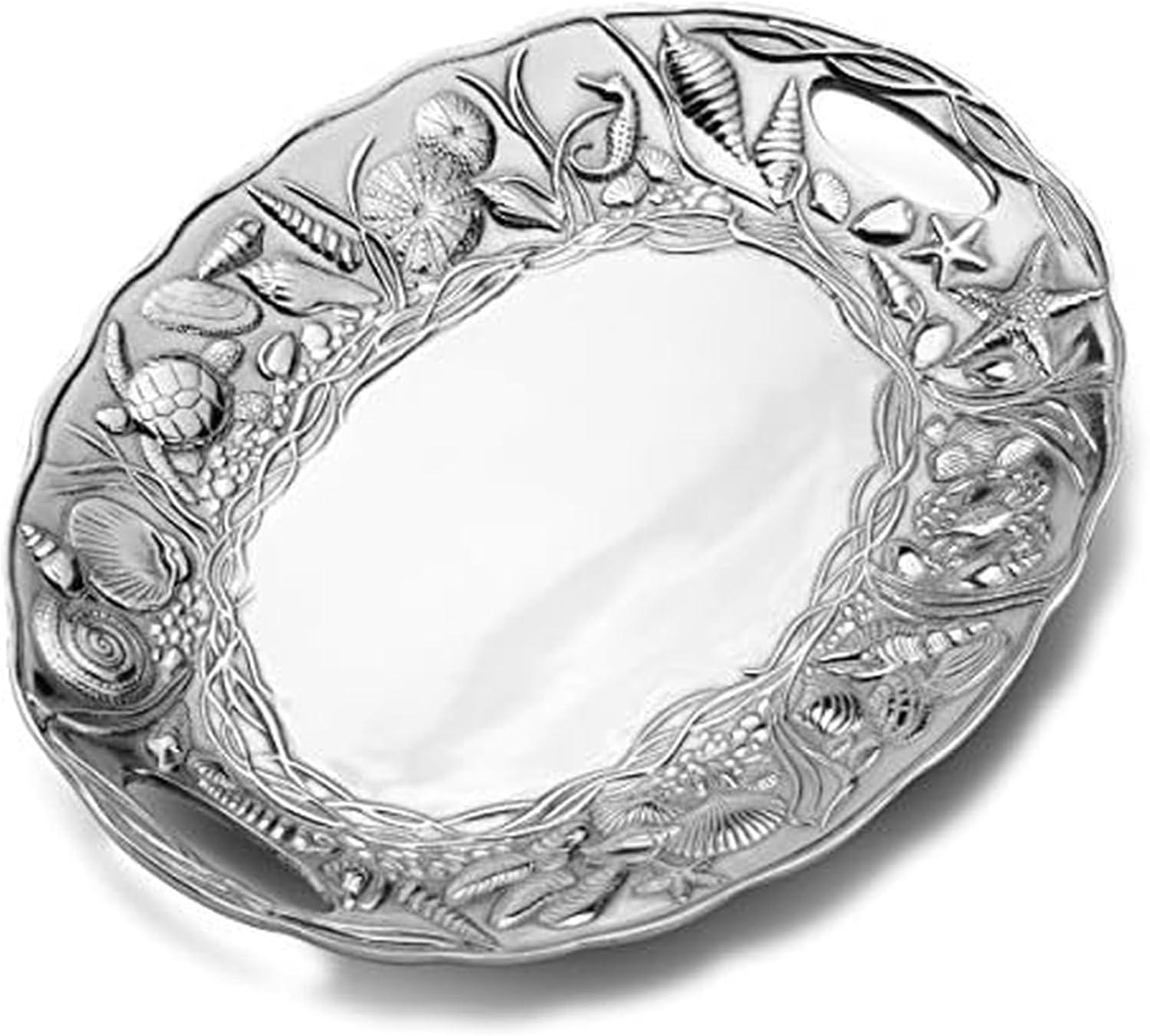 Wilton Armetale Wilton Armetale Coastal Handle Serving Tray, 16-Inch-by-11.75-Inch
