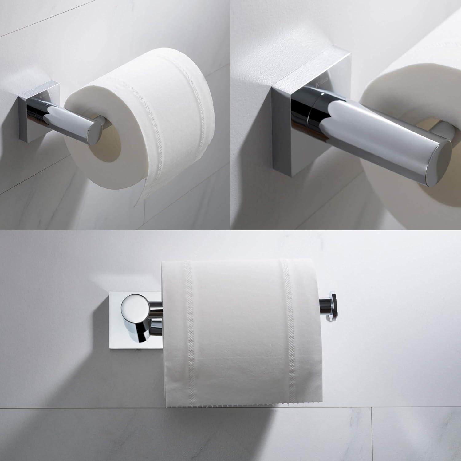 Ventus Chrome Finish Modern Wall Mount Toilet Paper Holder