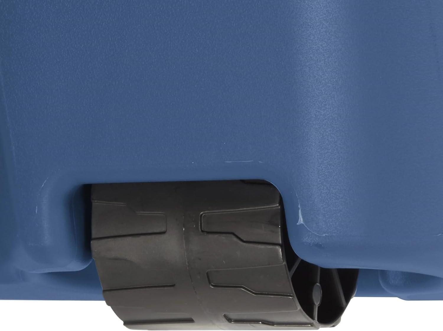 Sterilite Extra Large Storage Bin, 45 Gallon Plastic Storage Container with Latch Lid and Wheels, Blue