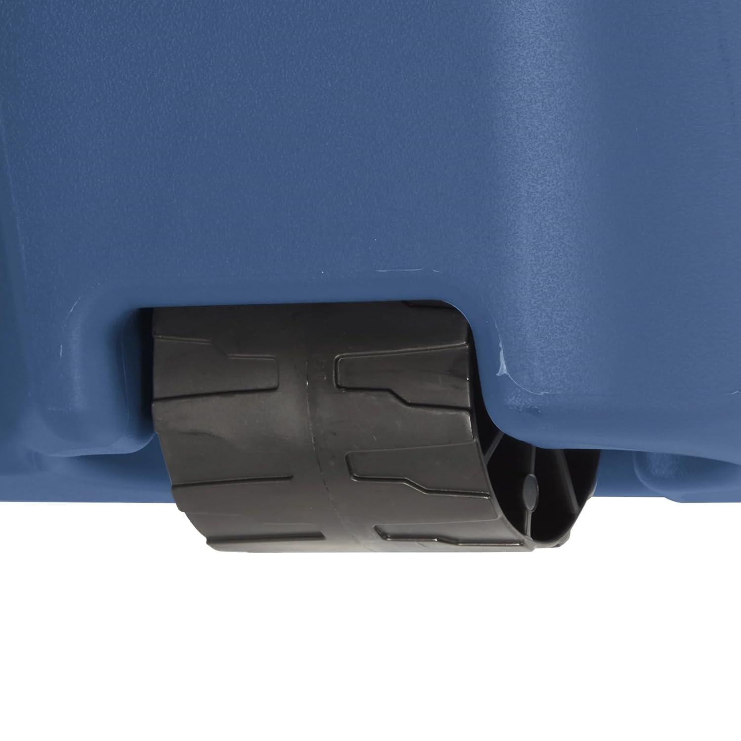 Sterilite Extra Large Storage Bin, 45 Gallon Plastic Storage Container with Latch Lid and Wheels, Blue