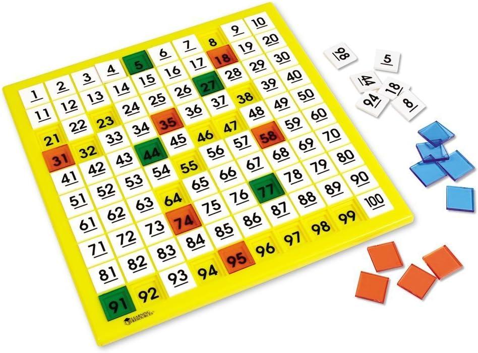 Learning Resources Hundred Number Board, Plastic, Ages 5+